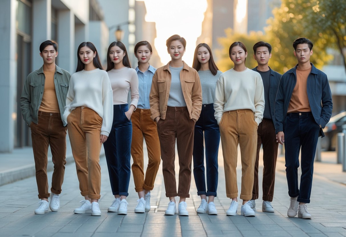 group of young people wearing corduroy pants - featured image